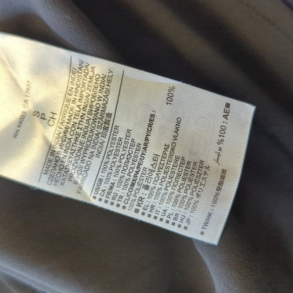 Banana Republic Perforated Neck Top Black S punk goth casual basic tunic - Picture 5 of 5